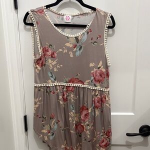 Floral Sleeveless Tank Top